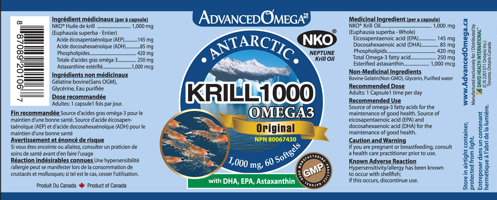 Advanced Omega Krill 1000 mg